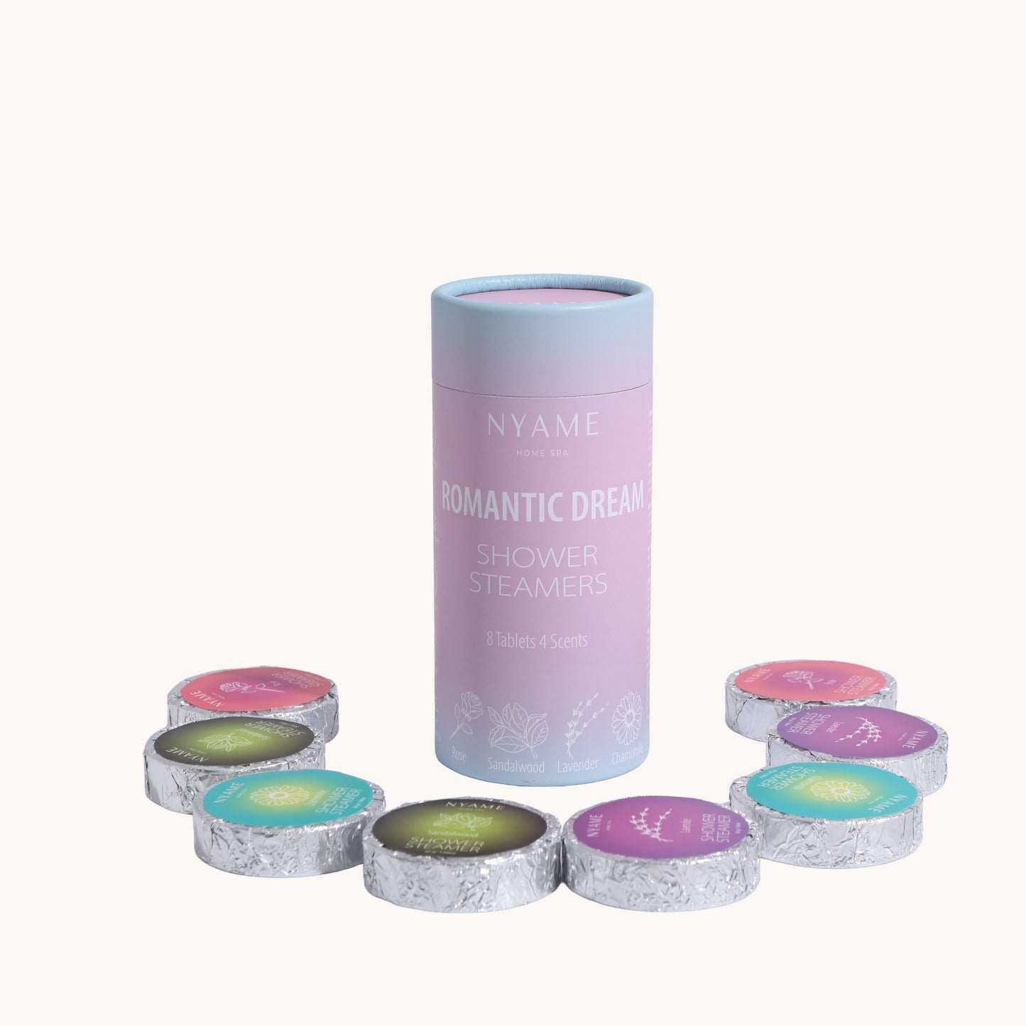 Nyame Romantic Dream – relaxačná sada 8 tabliet do sprchy